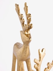Set of 3 Gold Christmas Stag Ornaments - Image 6 of 6