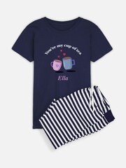 Personalised Womens 'Your My Cup Of Tea' Pyjamas by Stitch Style - Image 1 of 4