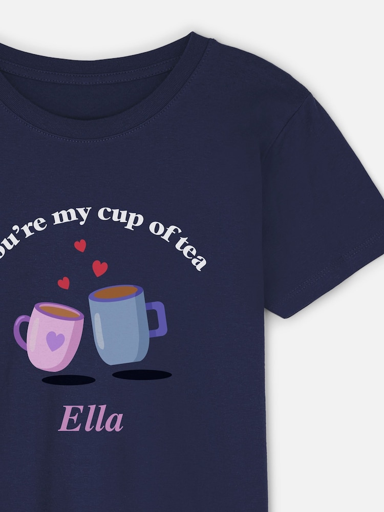 Personalised Womens 'Your My Cup Of Tea' Pyjamas by Stitch Style - Image 2 of 4