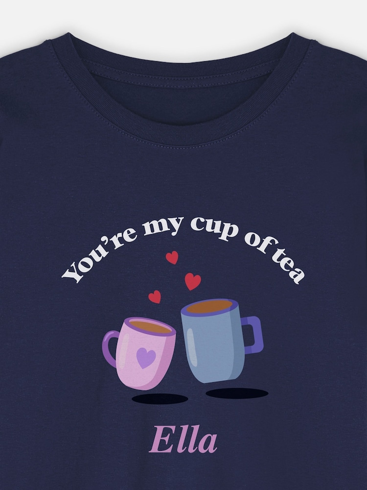 Personalised Womens 'Your My Cup Of Tea' Pyjamas by Stitch Style - Image 4 of 4