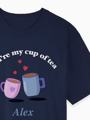 Personalised Mens 'Your My Cup Of Tea' Pyjamas by Stitch Style - Image 2 of 4