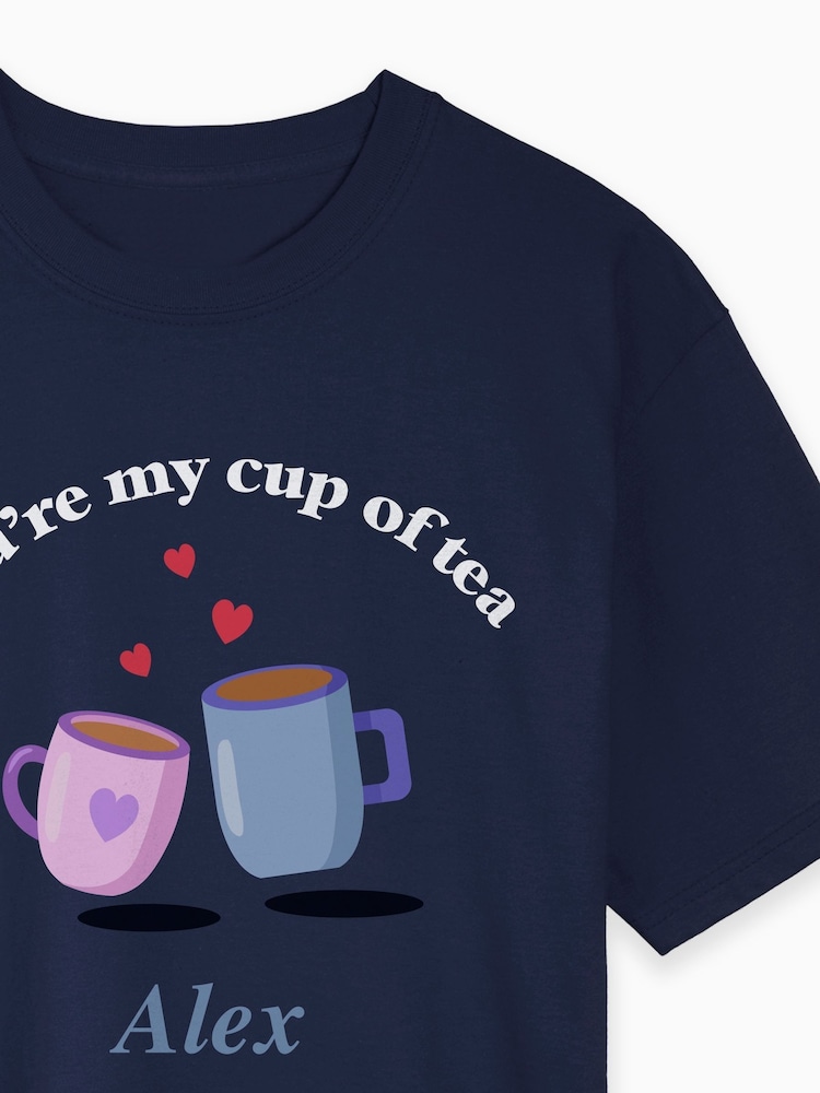 Personalised Mens 'Your My Cup Of Tea' Pyjamas by Stitch Style - Image 2 of 4