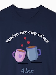 Personalised Mens 'Your My Cup Of Tea' Pyjamas by Stitch Style - Image 4 of 4