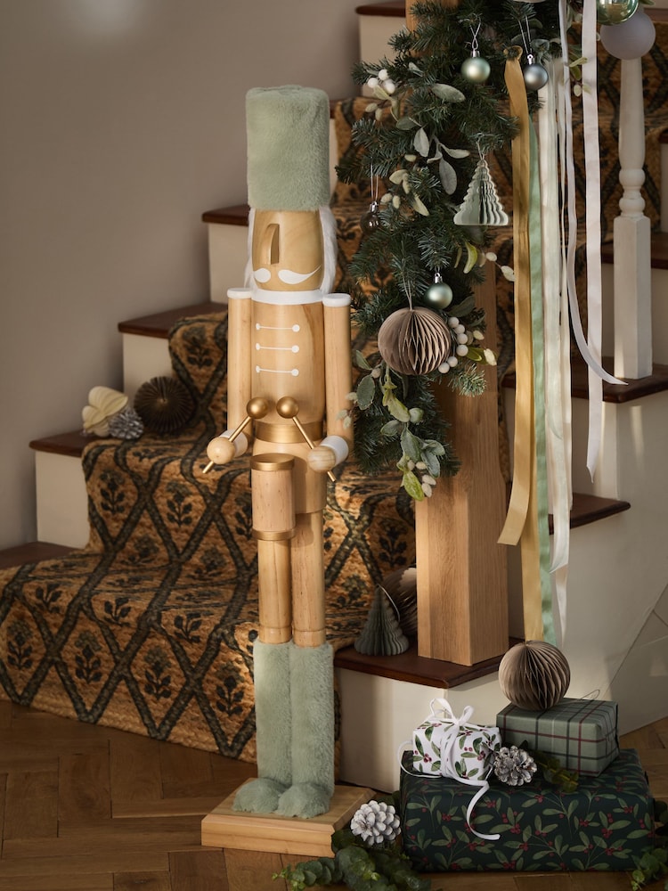 Natural Extra Large Christmas Nutcracker Ornament - Image 1 of 5 Natural Extra Large Christmas Nutcracker Ornament - Image 1 of 5