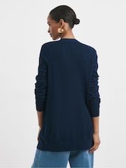 JD Williams Blue Longline Edge To Edge Cardigan - Image 2 of 4