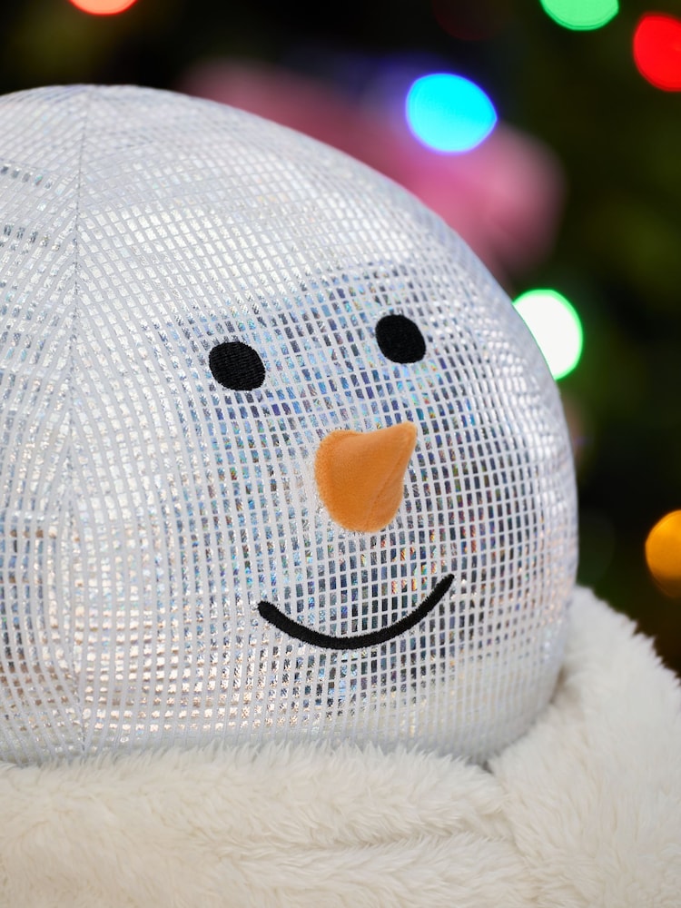 Silver XL Disco Ball Snowman Christmas Decoration - Image 2 of 3 Silver XL Disco Ball Snowman Christmas Decoration - Image 2 of 3