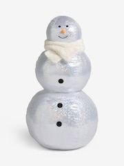 Silver XL Disco Ball Snowman Christmas Decoration - Image 3 of 3
