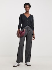 JD Williams Black V-Neck Cardigan - Image 3 of 4