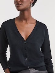 JD Williams Black V-Neck Cardigan - Image 4 of 4