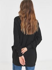 JD Williams Black Longline Edge To Edge Cardigan - Image 4 of 4
