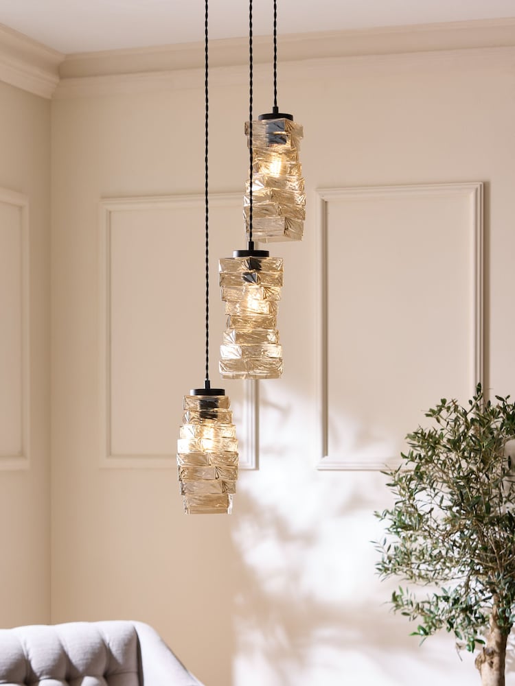 Sosandar Black Stacked Glass Cluster Light - Image 1 of 6