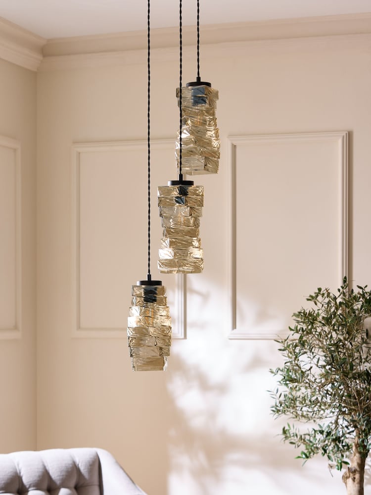 Sosandar Black Stacked Glass Cluster Light - Image 2 of 6