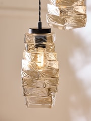 Sosandar Black Stacked Glass Cluster Light - Image 3 of 6