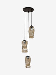 Sosandar Black Stacked Glass Cluster Light - Image 6 of 6