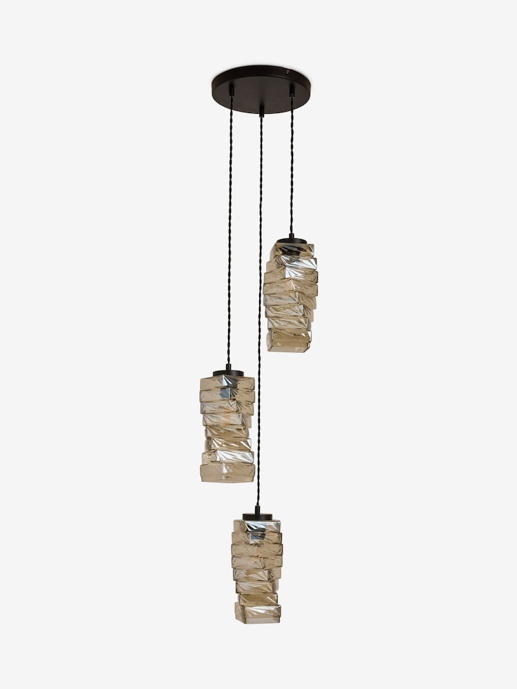 Sosandar Black Stacked Glass Cluster Light - Image 6 of 6