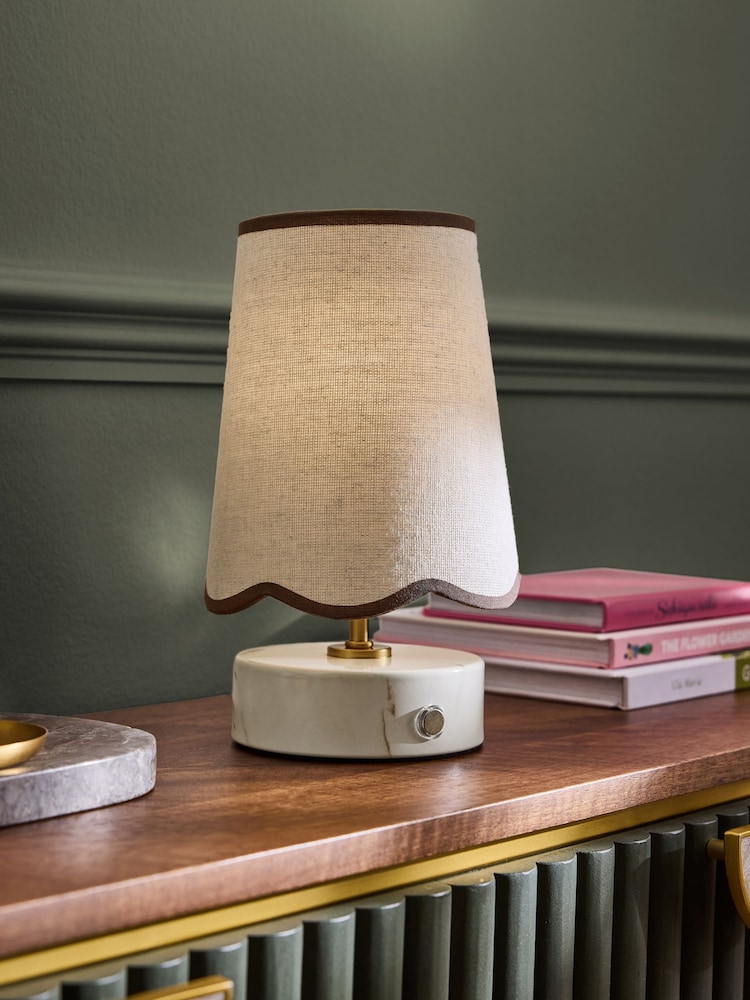 Clarke and Clarke Cream/White Isla Rechargeable Wireless Touch Lamp - Image 2 of 4