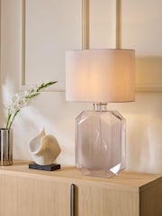 Sosandar White/Clear Glass Geo Table Lamp - Image 1 of 6