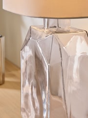 Sosandar White/Clear Glass Geo Table Lamp - Image 3 of 6