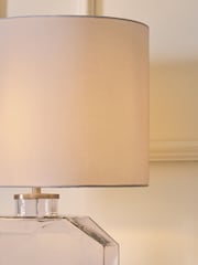 Sosandar White/Clear Glass Geo Table Lamp - Image 4 of 6