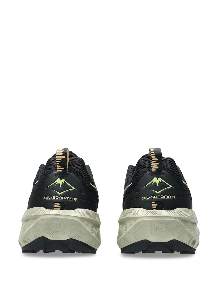 ASICS Mens Gel Sonoma 8 Trail Black Trainers - Image 6 of 8