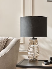 Sosandar Black Stacked Glass Table Lamp - Image 2 of 5