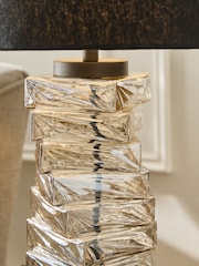 Sosandar Black Stacked Glass Table Lamp - Image 3 of 5