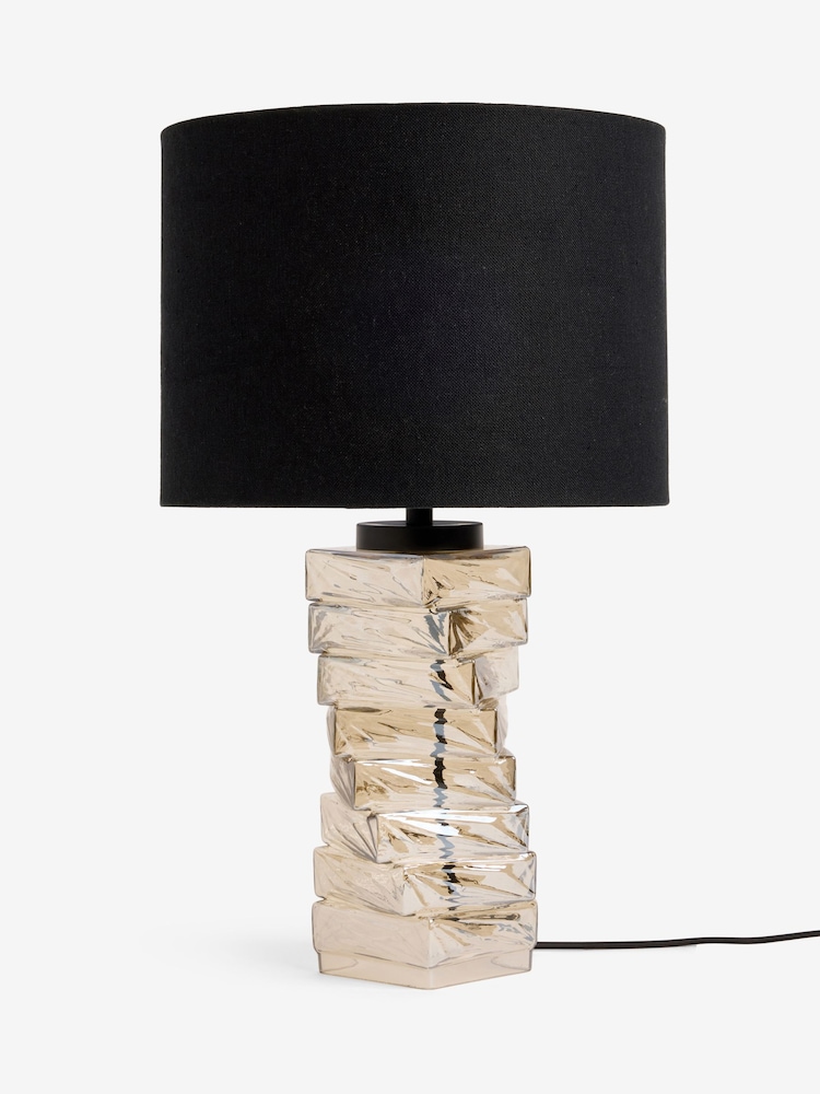 Sosandar Black Stacked Glass Table Lamp - Image 5 of 5