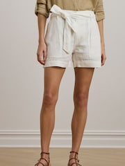 Lauren Ralph Lauren Daviana Linen Belted Shorts - Imagen 1 de 1