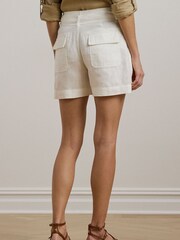 Lauren Ralph Lauren Daviana Linen Belted Shorts - Image 2 of 8