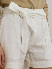 Lauren Ralph Lauren Daviana Linen Belted Shorts - Image 3 of 8