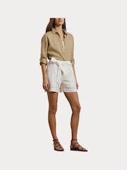 Lauren Ralph Lauren Daviana Linen Belted Shorts - Image 6 of 8