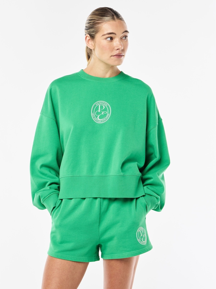P.E Nation Green Exposition Sweater - Image 1 of 5 P.E Nation Green Exposition Sweater - Image 1 of 5
