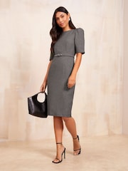 Friends Like These Green Boat Neck 3/4 Sleeve Tailored Dress - Image 1 of 4