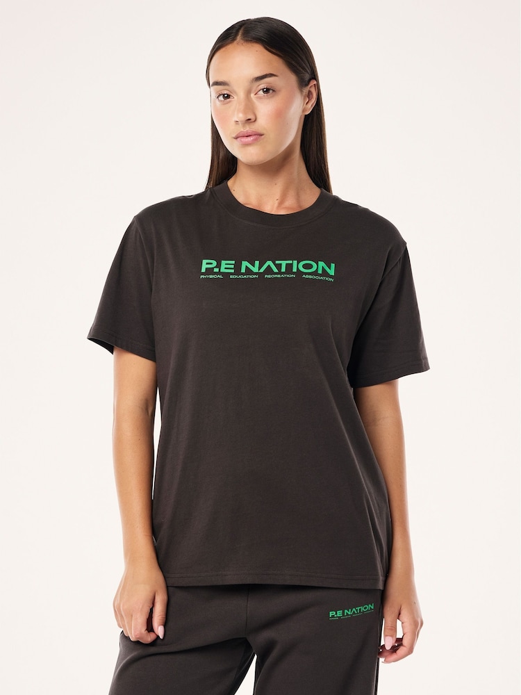 P.E Nation Grey Aero Short Sleeve T-Shirt - Image 1 of 5