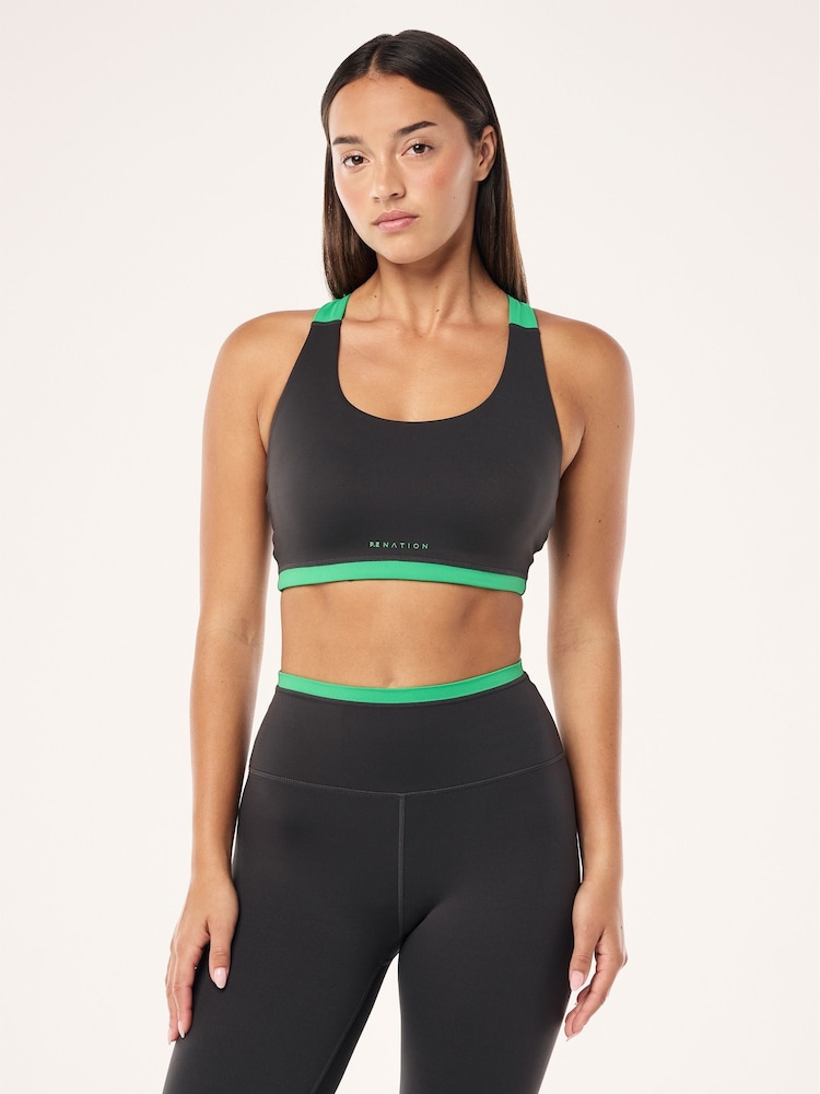 P.E Nation Grey Highgate Sports Bra - Image 1 of 4 P.E Nation Grey Highgate Sports Bra - Image 1 of 4