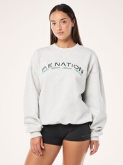 P.E Nation Grey Volume Sweater - Image 1 of 5