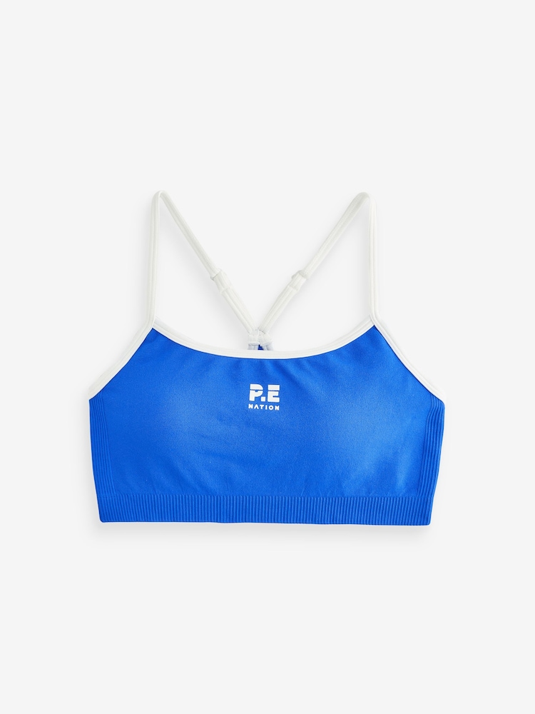 P.E Nation Blue Release Seamless Sports Bra - Image 1 of 1