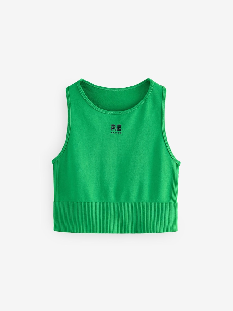P.E Nation Green Restore Seamless Tank - Image 5 of 5 P.E Nation Green Restore Seamless Tank - Image 5 of 5