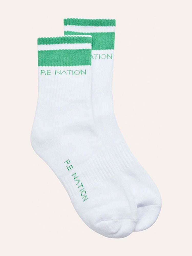 P.E Nation Green Homage Socks - Image 1 of 1 P.E Nation Green Homage Socks - Image 1 of 1