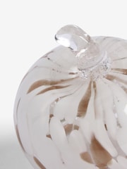 White/Gold Confetti Glass Apple Ornament - Image 3 of 4