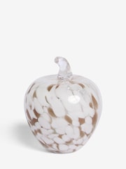 White/Gold Confetti Glass Apple Ornament - Image 4 of 4