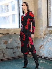 Star by Julien MacDonald Red Oriental Floral Dress - Image 1 of 6