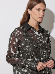 Star by Julien MacDonald Black Contrast Collar Dot Shirt - Image 5 of 6