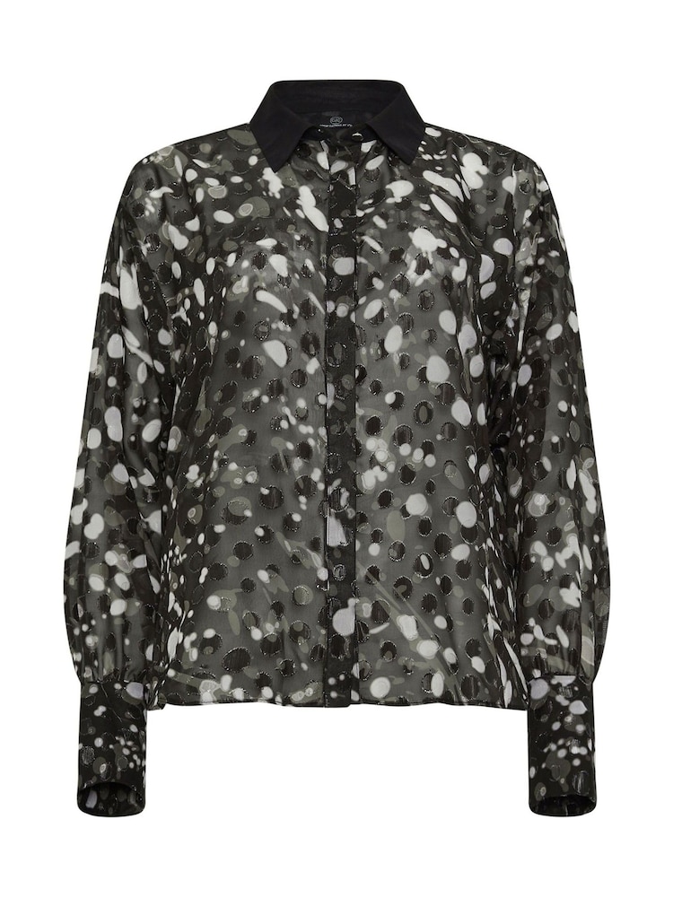 Star by Julien MacDonald Black Contrast Collar Dot Shirt - Image 6 of 6