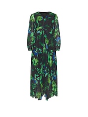 Star by Julien MacDonald Green Pleated Floral Leaf Dress - Image 6 of 6