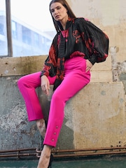 Star by Julien MacDonald Red Oriental Floral Print Blouse - Image 2 of 6