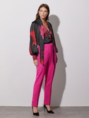 Star by Julien MacDonald Red Oriental Floral Print Blouse - Image 4 of 6