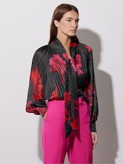 Star by Julien MacDonald Red Oriental Floral Print Blouse - Image 5 of 6