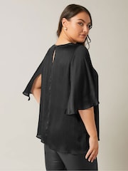 Evans Angel Sleeve Black Top - Image 3 of 5