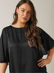 Evans Angel Sleeve Black Top - Image 4 of 5